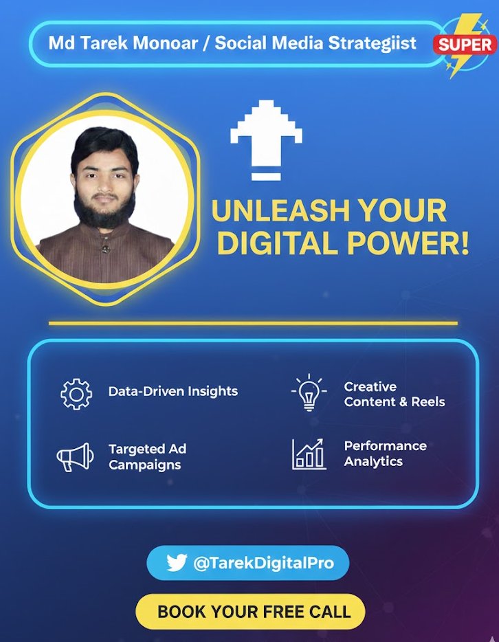 tarekmonoar369's tweet image. Don&apos;t just grow, dominate! With AI-driven content and advanced ROI forecasting, your brand&apos;s legacy is secured.
#DigitalDomination #AIContent #ROIForecasting #CampaignDeployment #StrategicPlanning #SocialMediaExpert #BrandImpact #MdTarekMonoar