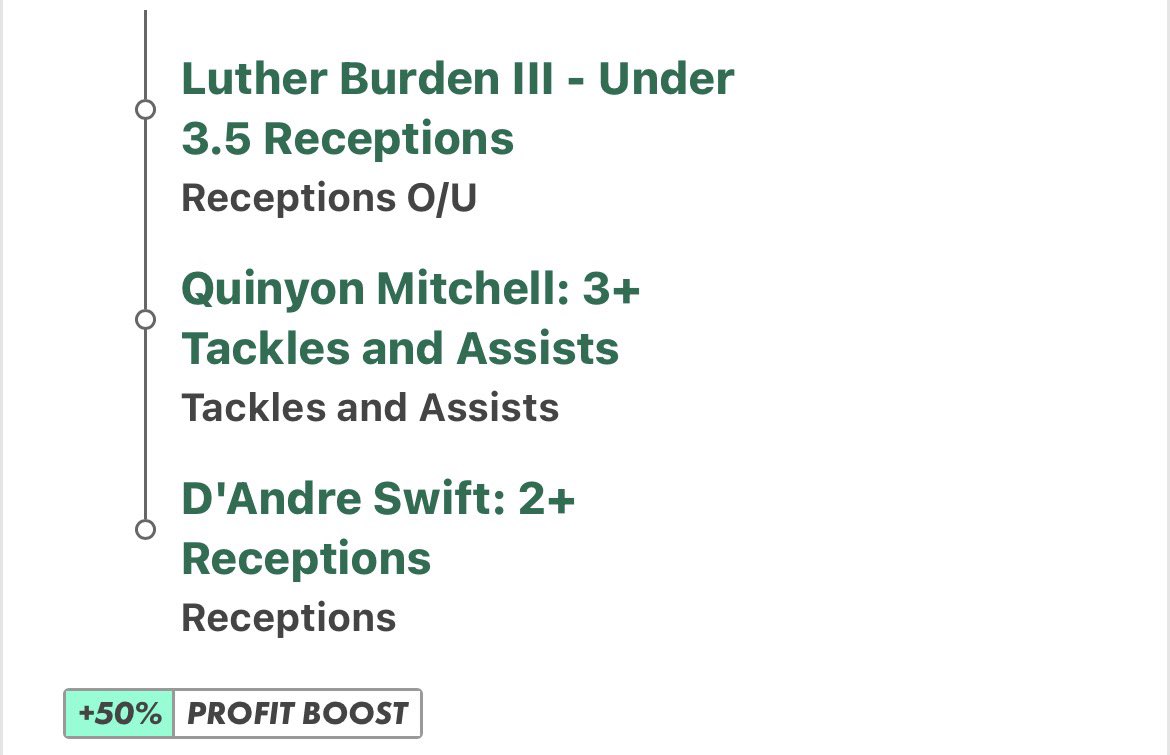 DocsProps's tweet image. This is how I used my 50% boost for the NFL game on b356

+450