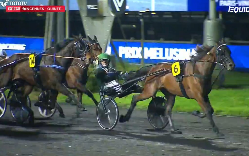 Antti Ojanperän tallin Goodwin Zet (SE)/Santtu Raitala saavutti 6 440€ arvoisen kolmostilan (10,9a) 6-vuotiaiden oriiden/ruunien Prix Mélusinassa (46 000€), jonka voitti suosikki Sandokan (SE)/<a href="/goopbjorn/">Björn Goop</a> ajalla 10,8a/2100 metriä.