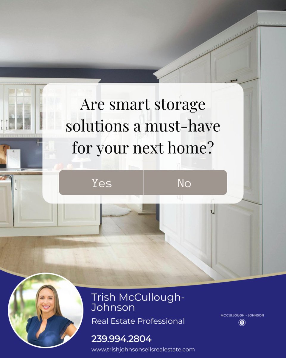 triamor32's tweet image. 🏡 Are smart storage solutions a must-have or a bonus?

Whether it’s a walk-in pantry, built-in shelving, or under-stair drawers, the right storage can transform how a home feels and functions.

Would you call it a necessity for your next move?

#homedesign #smartstorage