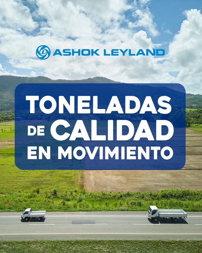 Toneladas de calidad avanzan por las carreteras dominicanas.

Con Ashok Leyland, la durabilidad y el rendimiento se mueven contigo.

#AshokLeyland #UnitedMotors #ToneladasDeCalidad

<a href="/juantomasdiazi/">Juan Tomás Díaz</a>  <a href="/narendramodi/">Narendra Modi</a> <a href="/IndiainDR/">India in Dominican Republic & Haiti</a> <a href="/RDenIndia/">Dominican Embassy in India</a> <a href="/FRCOMPRESH/">Francisco Comprés H.</a> <a href="/ALIndiaOfficial/">Ashok Leyland</a>