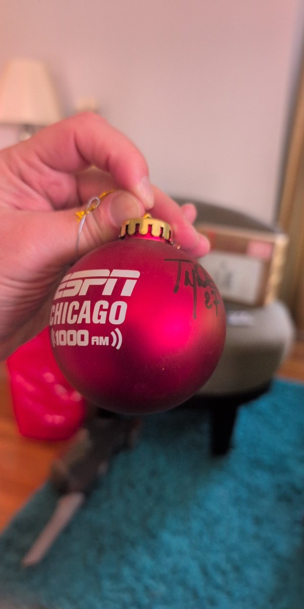 CoachEllerman's tweet image. The only ornament I hang on the tree. Thanks to @ESPN1000 @thekapman @carmendefalco @Jurko64 @WaddleandSilvy and the rest of the fellas that I couldn't find on X. You entertain me all week. Happy Holidays to you guys and your families.