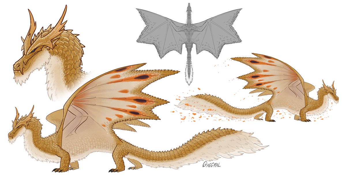 The golden dragon 
Unlike other fire dragons, it does not breathe fire from its mouth, but instead expels incandescent steam from both its mouth and the feathers on its belly, which can easily melt even steel