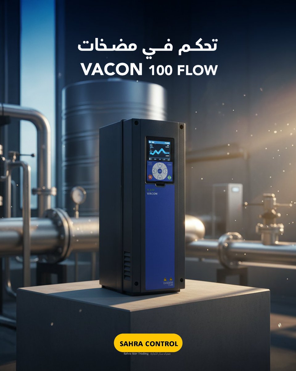 SahraControl's tweet image. تحكم أكثر دقة وثبات في تشغيل المضخات ⚙️
 Vacon 100 Flow  يوفر كفاءة أعلى، حماية متقدمة، وتوفير في الطاقة يصل إلى 30% — خيار مثالي لمحطات المياه والمشاريع الصناعية.

📞 920 009 204
🌐 sahracontrol.com
-
#SahraControl #Vacon100Flow #Danfoss
#VFD #PumpControl #MCC #تحكم_صناعي