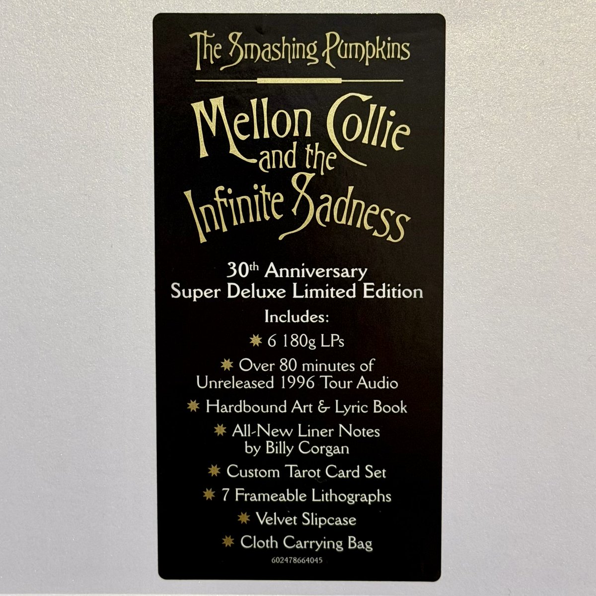jussiertio's tweet image. The Smashing Pumpkins – Mellon Collie and the Infinite Sadness

(2025, 30th Anniversary Super Deluxe Limited Edition)

@SmashingPumpkin #TheSmashingPumpkins #vinylrecords #boxset