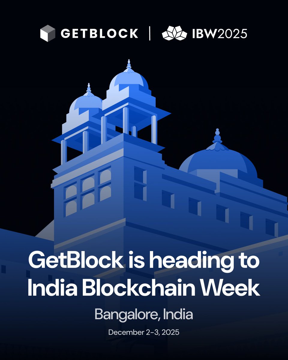 getblockio's tweet image. GetBlock is heading to @IBWofficial early next week!
Excited to join one of the most vibrant Web3 events in India this year.

Builders, founders, and creators - let’s connect and explore how our infra can help turn your on-mind ideas into on-chain reality. 🤝