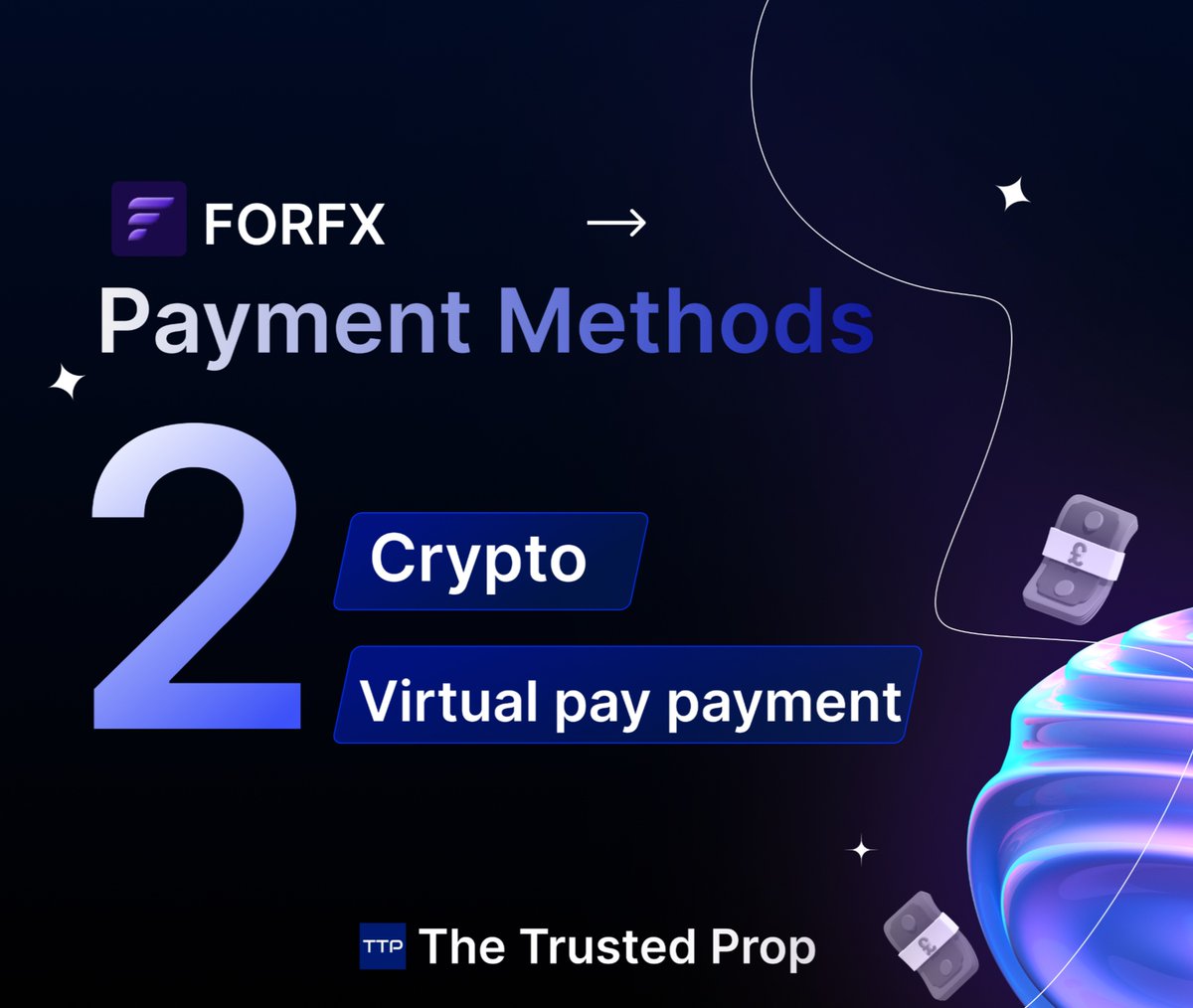 TheTrustedProp's tweet image. FORFX keeps payments simple with fast crypto and virtual pay options, two seamless ways to pay

👉 Discover why top traders choose FORFX today!
zurl.co/arh8U