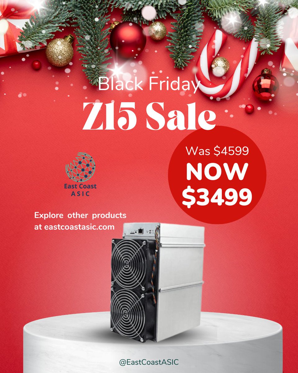 🖤🔥 BLACK FRIDAY Z15 BLOWOUT 🔥🖤
Antminer Z15 Equihash Monster ⚡️ 320 kSol/s

$4,499.99 ➜ BLACK FRIDAY PRICE $3,499.99
(or shoot me your best offer – I’m feeling generous today 😈)

✅ Used – Like New – Pulled from running farm
✅ Fresh thermal paste + fully cleaned &amp; tested