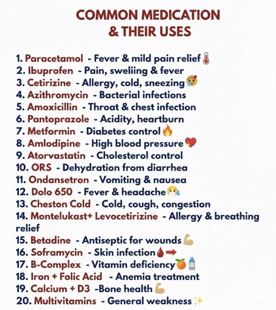 Doctors__squad's tweet image. COMMON MEDICATION &amp;amp; THEIR USES