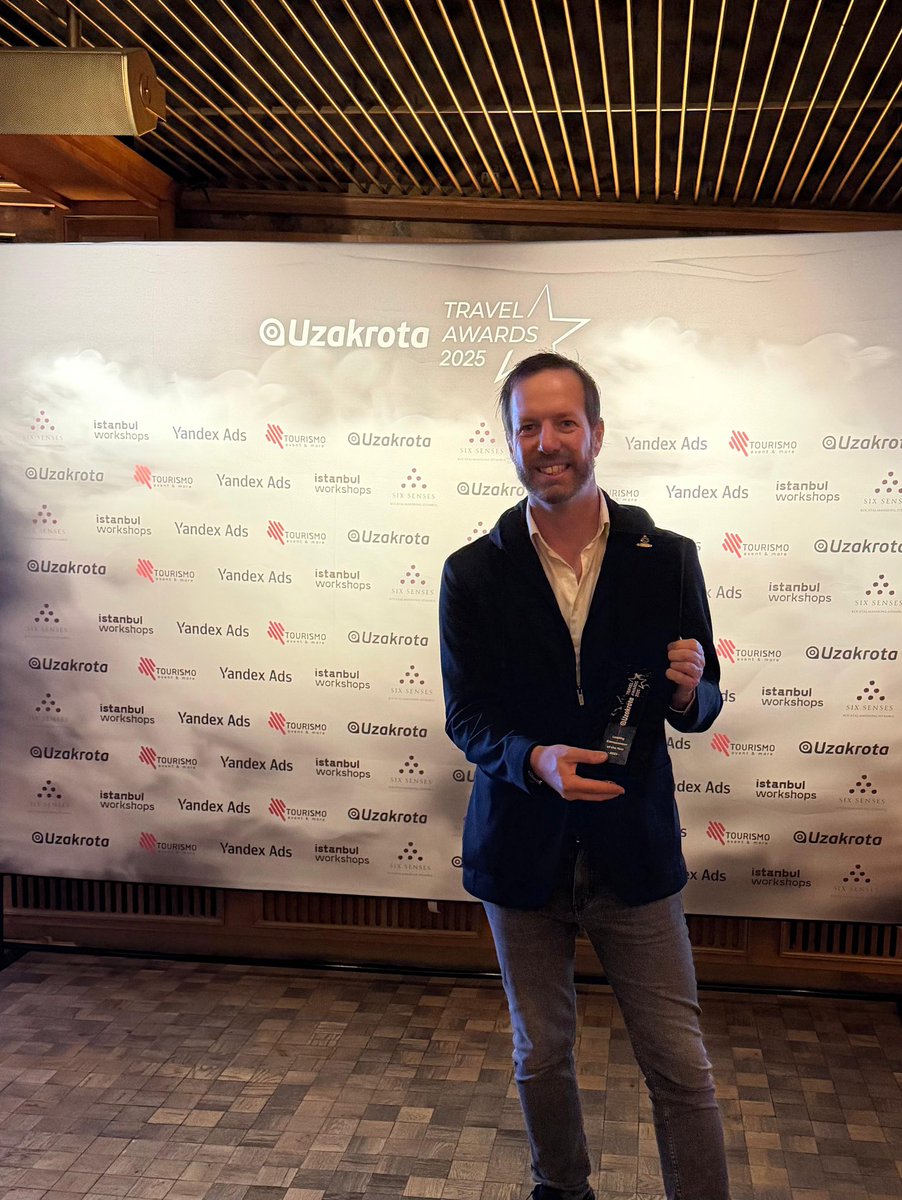 Tonight in Istanbul, our Co-founder <a href="/Michaelros/">Ros</a> was awarded Entrepreneur of the Year at <a href="/UzakRota/">Uzakrota</a> , one of the world’s leading travel industry awards.🏆 

From early ideas to industry shaping innovation, this recognition is a big moment for all of us. Huge appreciation to