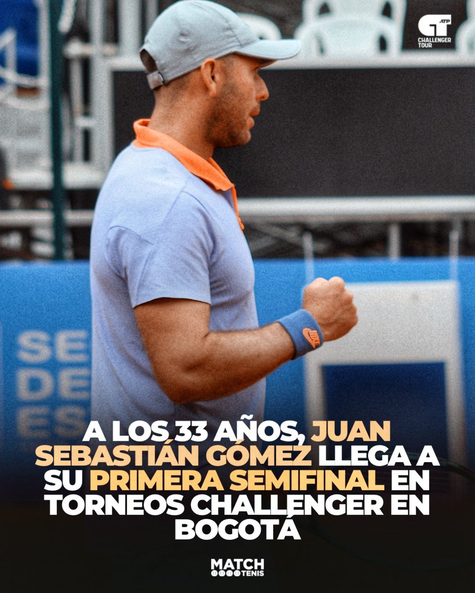MEJOR TARDE QUE NUNCA 🥰

Juan Sebastián Gómez estará en las semifinales del Challenger de Bogotá, luego de vencer en un partidazo a Stefan Kozlov por 4-6, 6-4, 7-5 en más de 3 horas 

🔜 Este sábado enfrentará al ganador entre Nicolás Barrientos y Juan Pablo Ficovich
