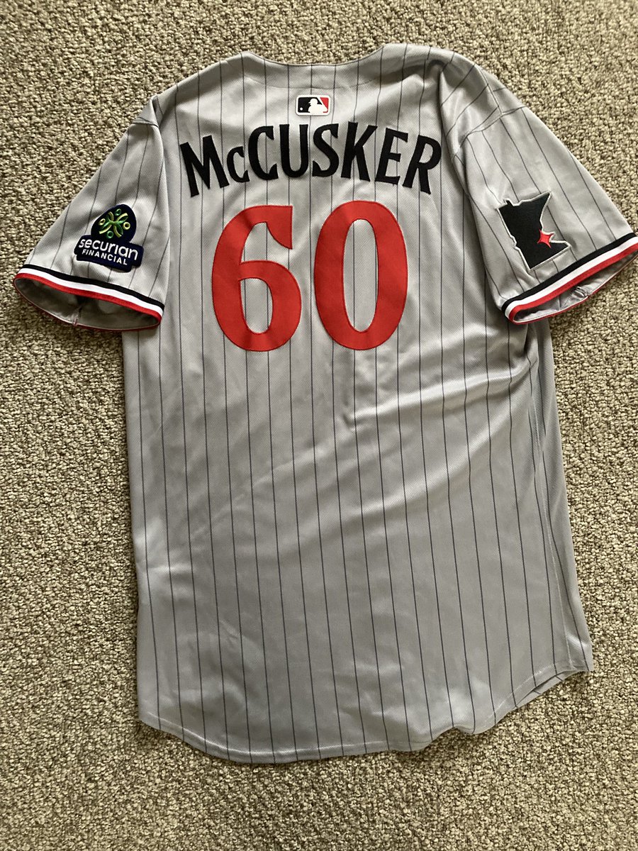 Christmas came early today to my collection. 2021-23 <a href="/ValleyCats/">Tri-City ValleyCats</a> Carson McCusker 2025 team issued <a href="/Twins/">Minnesota Twins</a> jersey. Now up to 91 of 119 former players that have gone From The Joe to The Show.