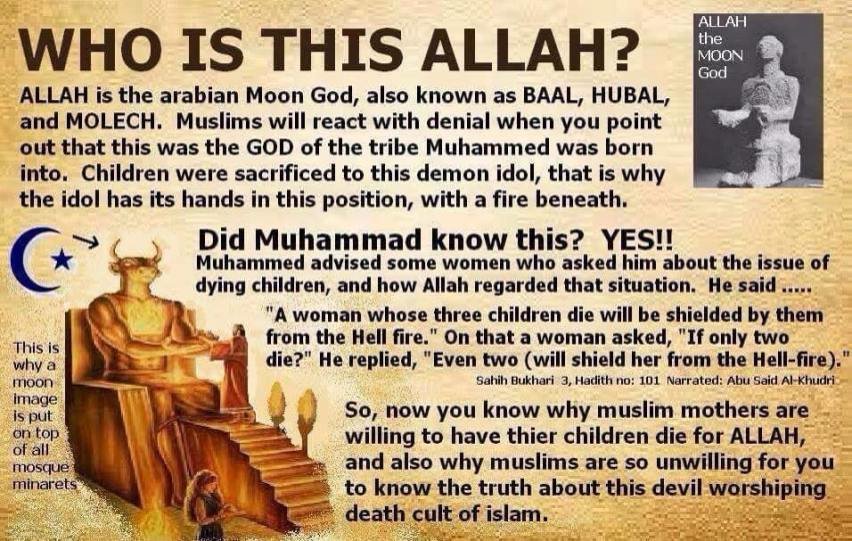 cat_barnes30's tweet image. Allah is a demon, and Islam is a cult of devil worshippers.