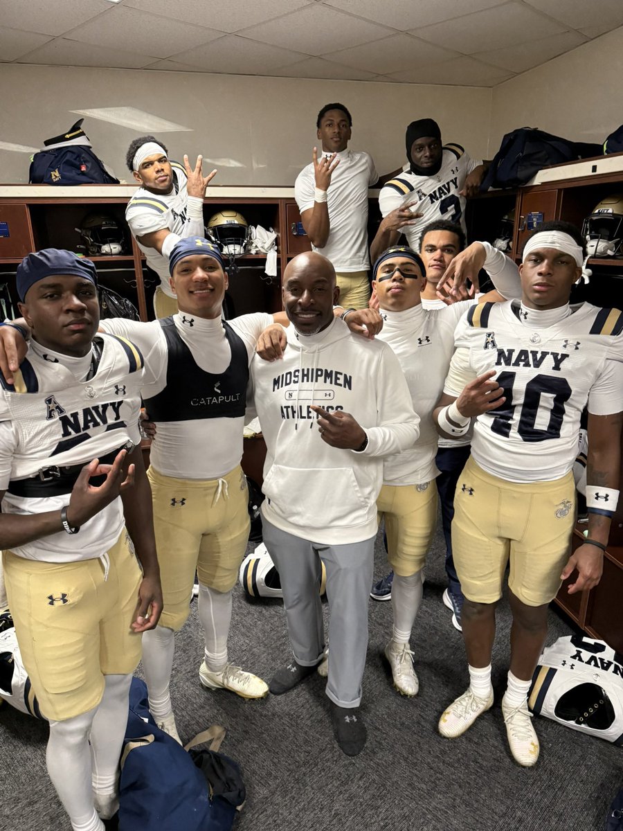 I am super proud of this group of young men. They have gone through the fire and emerged more resilient and confident. They fought their tails off last night. <a href="/NavyFB/">Navy Football</a> Cornerbacks defended the island and showed up in a major way! The Big Steppas!