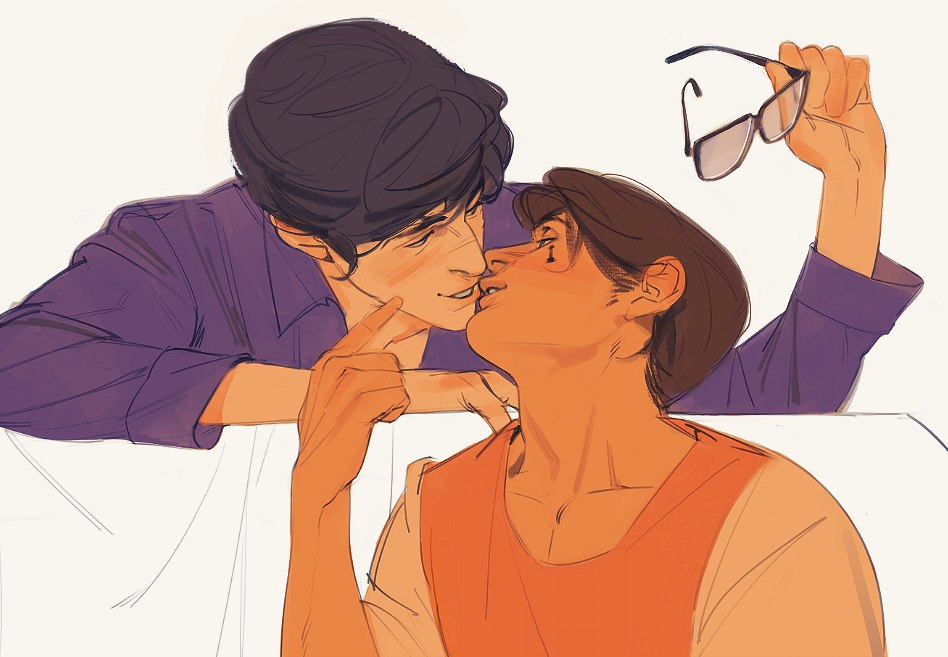 rishapng's tweet image. Daily kevjean sketches 3/? stealing his reading glasses so there&apos;s nothing in the way #kevjean