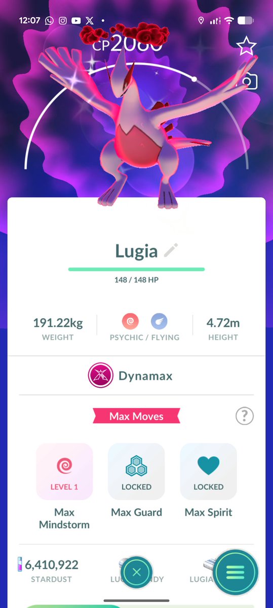 hashimplaysPoGo's tweet image. It's Beautiful! #PokemonGO #lugia #dynamax #pokemon #go