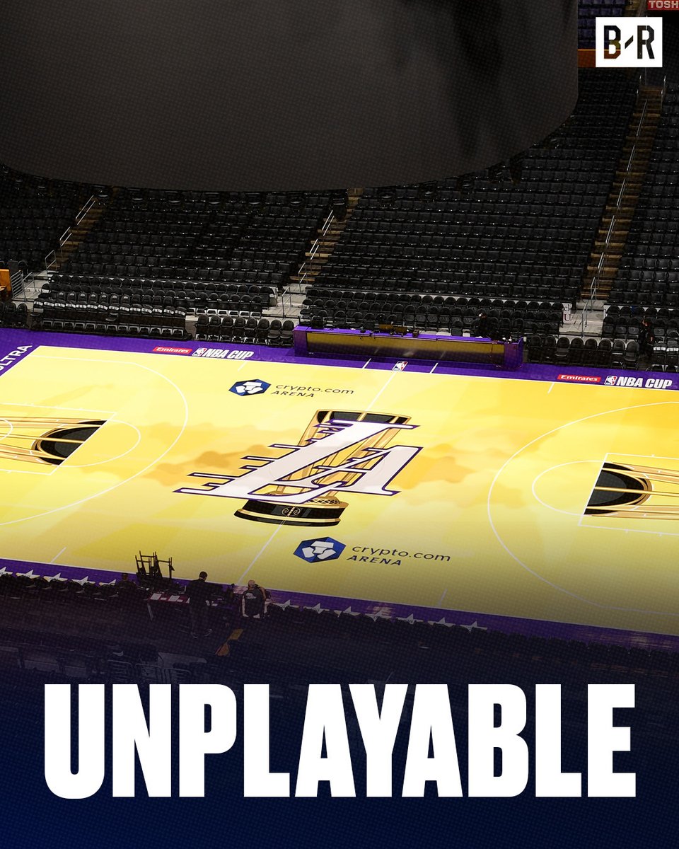 Lakers won't play on their NBA Cup court tonight after the surface was determined to be unplayable

LA will host the Mavs on their regular home court as the Cup court has been sent back to the vendor for repairs 