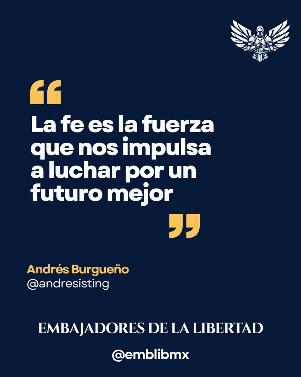 emblibmx's tweet photo. El motor del futuro es la convicción. @andresisting lo resume bien: la fe no es solo creencia, es impulso para construir un país mejor. https://t.co/tK1v6cu2wp
