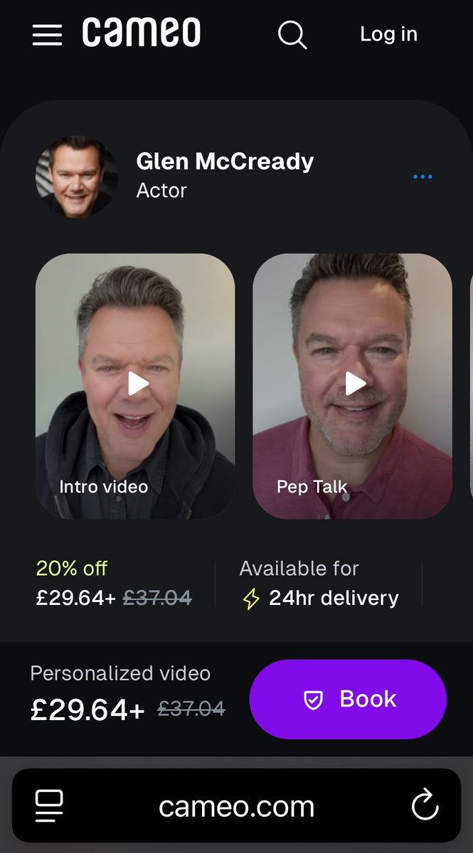 There’s a Black Friday/Cyber Monday sale over at Cameo until December 2nd! If you’ve been thinking about getting a message either for yourself or for a loved one, then now’s your chance to pick up a bargain - while stocks last! 🤣