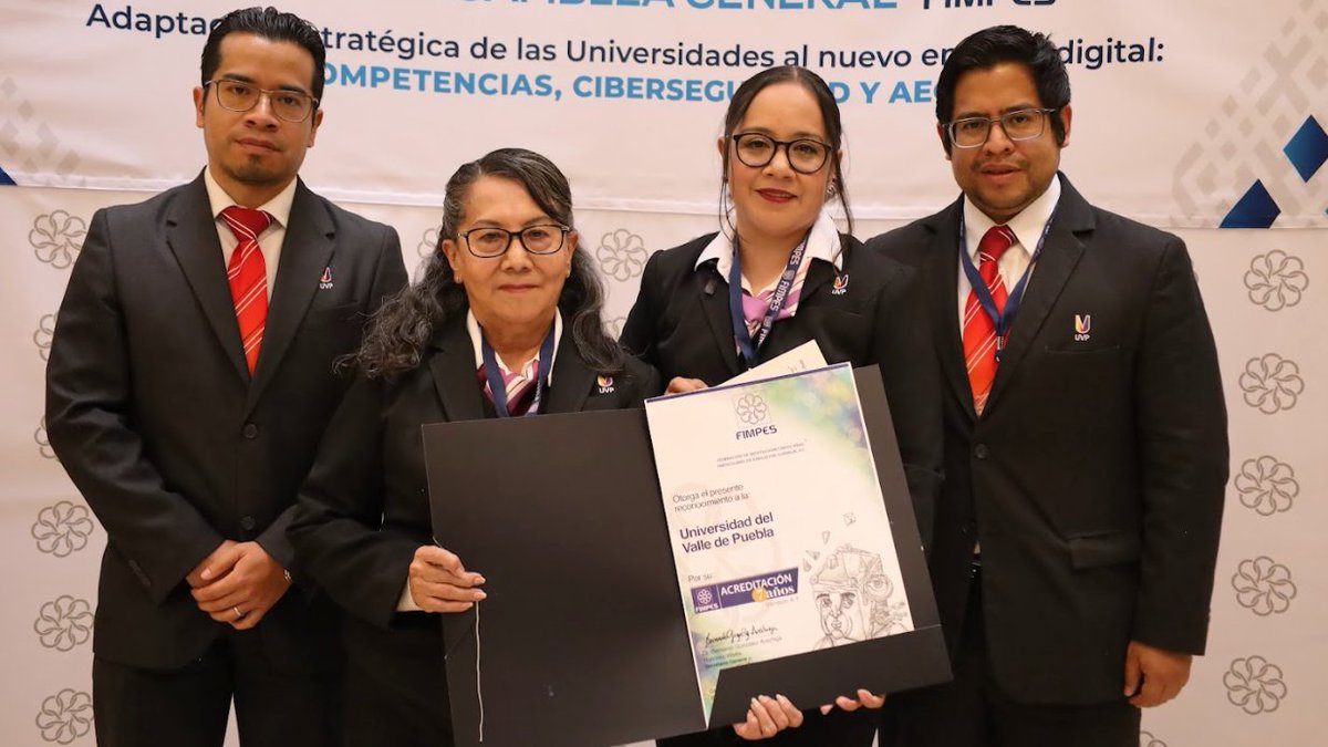 UVP_Puebla's tweet photo. Nuestra universidad ha obtenido la acreditación @fimpes  versión 4.1 por un periodo de 7 años, otorgada en el marco de la LXXXIX Asamblea General.

Este logro reconoce nuestra calidad académica y compromiso con la mejora continua.

 #UVP #FIMPES https://t.co/Dj4V1vz3Qp