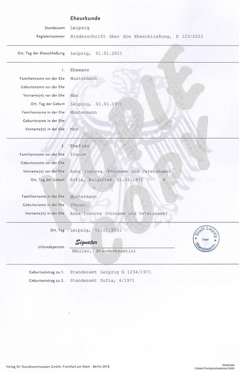 N33Sei's tweet photo. Germany marriage certificates have no couples signatures on it https://t.co/xr11fpnZXI