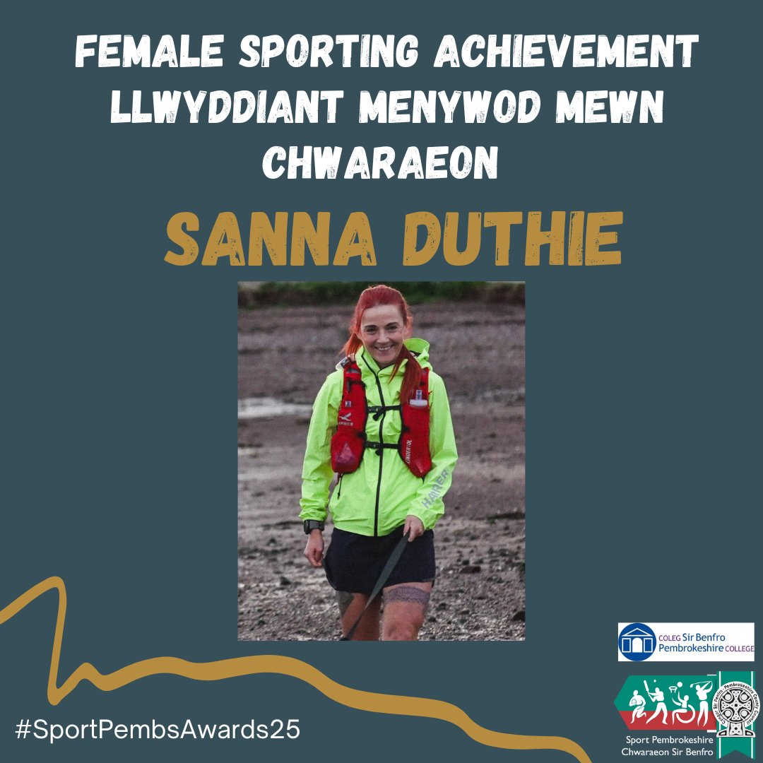 🏅 Female Sporting Achievement/Llwyddiant Menywod mewn Chwaraeon
🤝 Sponsored by / Noddwyd gan: @Pembrokeshirecollege @pembscollege
🏆 Winner / Enillydd:<a href="/Sanna/">Sanna</a> Duthie
#SPAward25 #GwobrauCHSB25 #Running