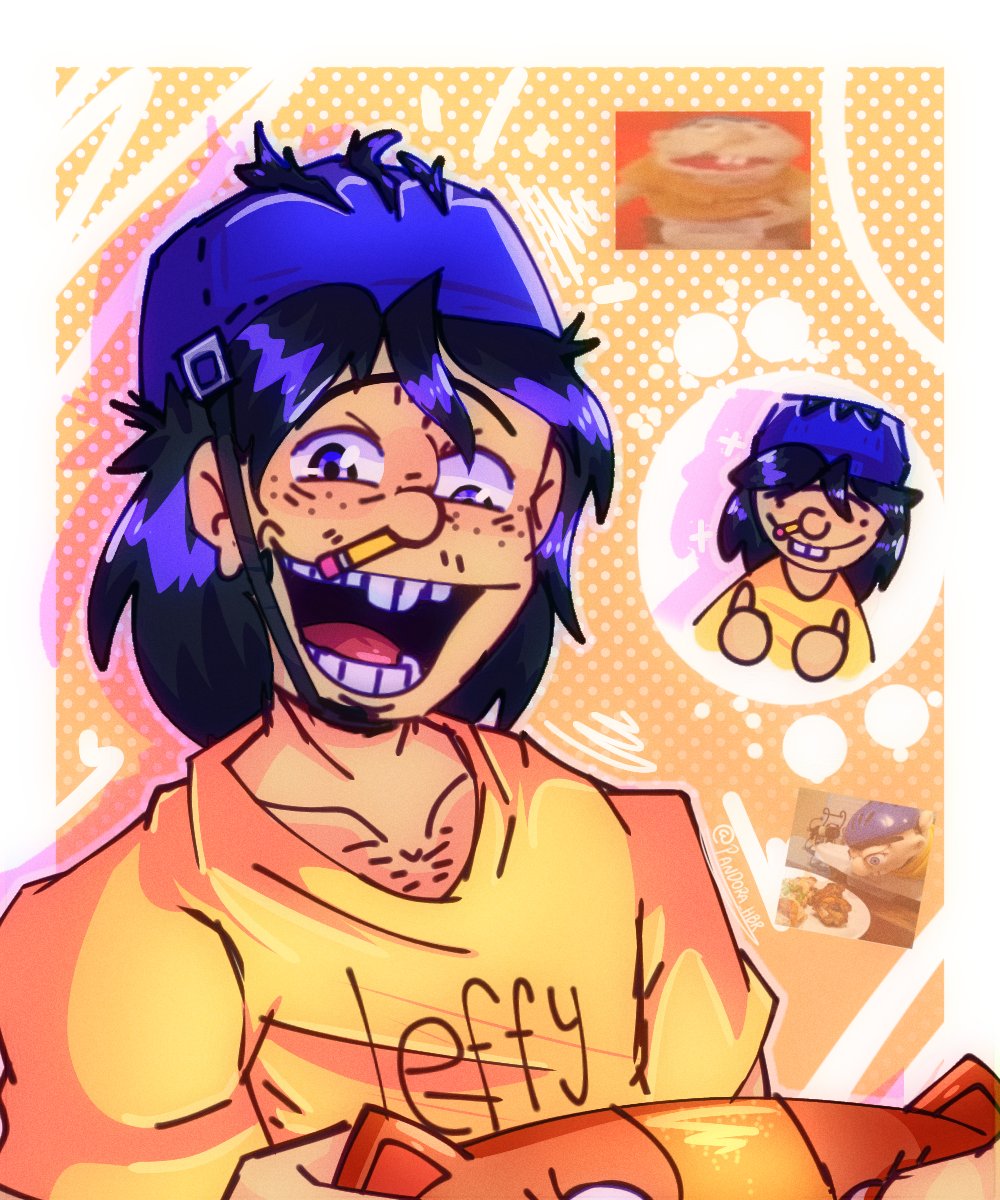 Pandora_HBR's tweet image. I decided to do a Doodle of Jeffy in my style + with some headcanons because I&apos;d been wanting to finally draw something related to him for a while!
.
#SML #smltwt #doodle