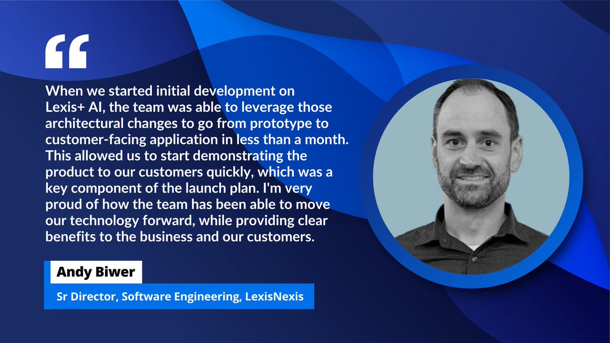 RELXHQ's tweet image. What does it take to build AI products that customers love? Andy Biwer, @LexisNexis&apos; Senior Director of Software Engineering, discusses the exciting journey of helping build and launch Lexis+ AI in this insightful Q&amp;amp;A. Check it out here: stories.relx.com/andy-biwer/ind…

#LegalTech #GenAI