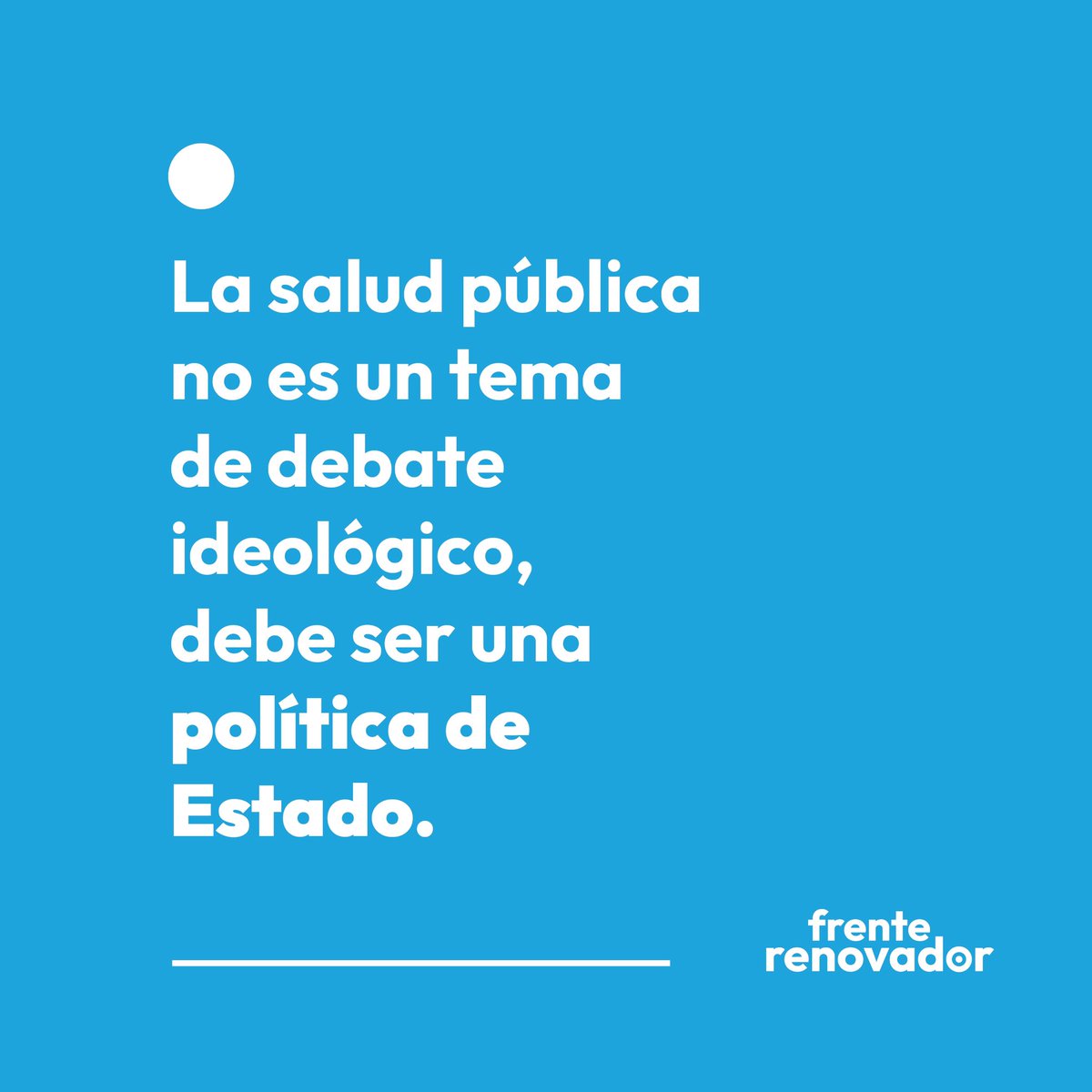 Desde el Frente Renovador expresamos nuestro más enérgico repudio al evento antivacunas llevado adelante puertas adentro del Congreso de la Nación.

El Congreso es la casa de la democracia. Debe ser un ámbito de debate y construcción de políticas públicas basadas en evidencia