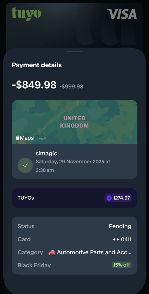 cryptashi88's tweet photo. @itstuyo >be me
>get an order in early during the initial chaos, super happy
>order gets cancelled, funds held, promo used, super sad
>funds released, eligible for promo again! yay
>delusions of becoming an f1 driver restored, thanks @itstuyo! https://t.co/x5WZ2Nmy9B