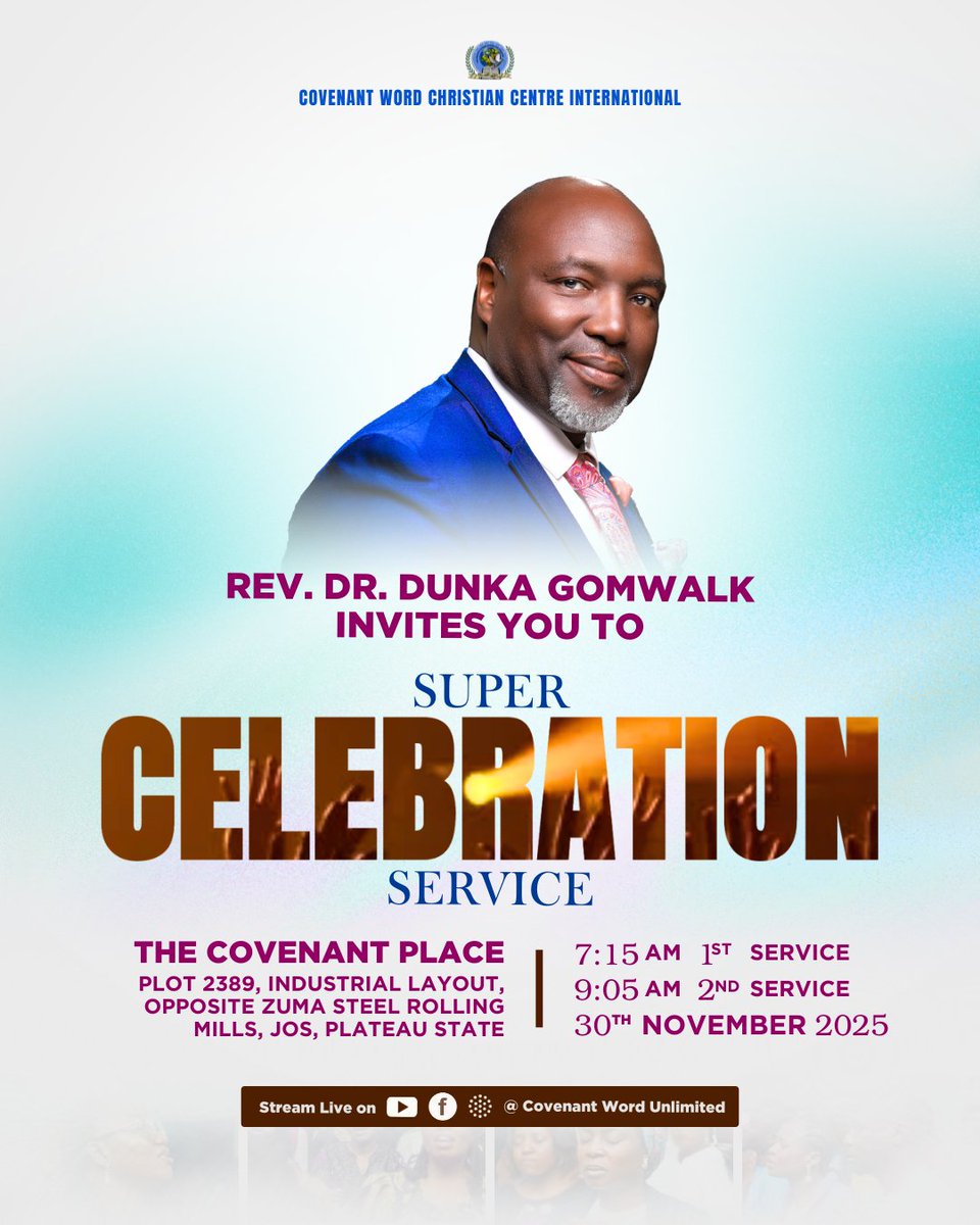 Covenant_Place's tweet photo. See you this Sunday for 2 amazing services to encounter the good, gracious, and generous hand of God 🤗

#unlimited #church #dunkagomwalk #dunkagomwalktv #cwcci #covenantplace #covenantwordchristiancentreinternational https://t.co/mtMAVo87tT