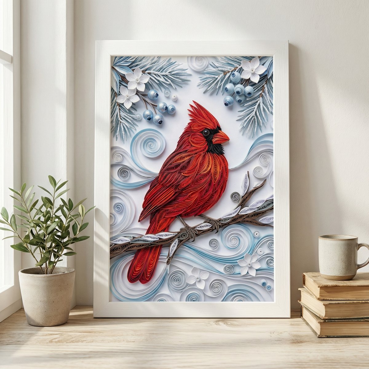 RunTime83's tweet photo. A pop of crimson for your winter walls.❄️🐦

Paper Quilling-style Winter Cardinal print is available now
50% OFF for Black Friday👇 https://t.co/O7C7ngY5b6

#Cardinal #WinterDecor #WallArt #PaperQuilling #DigitalArt #BlackFriday #EtsySale #ChristmasDecor #RedCardinal #CyberMonday https://t.co/mOziUbKYcj