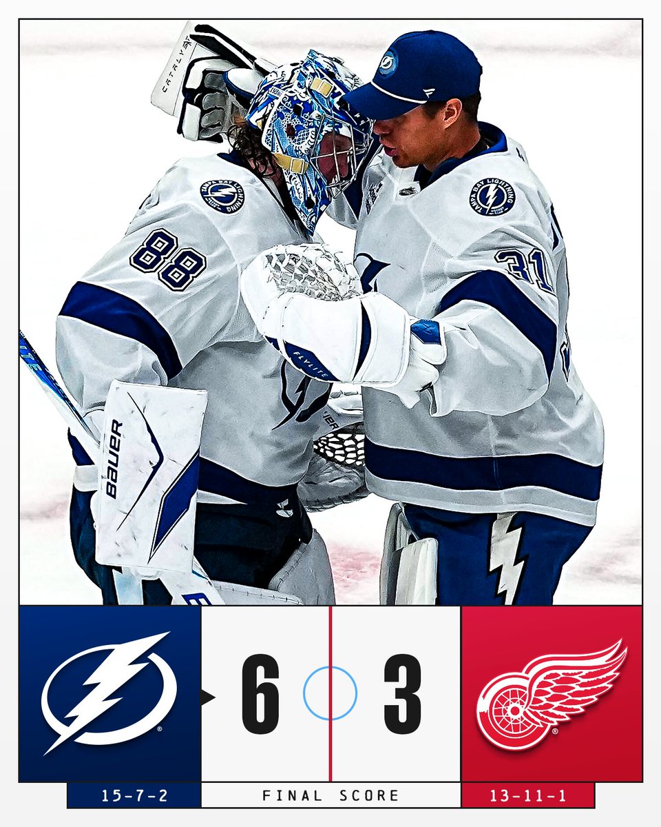 The <a href="/TBLightning/">Tampa Bay Lightning</a> strike in Detroit! ⚡️