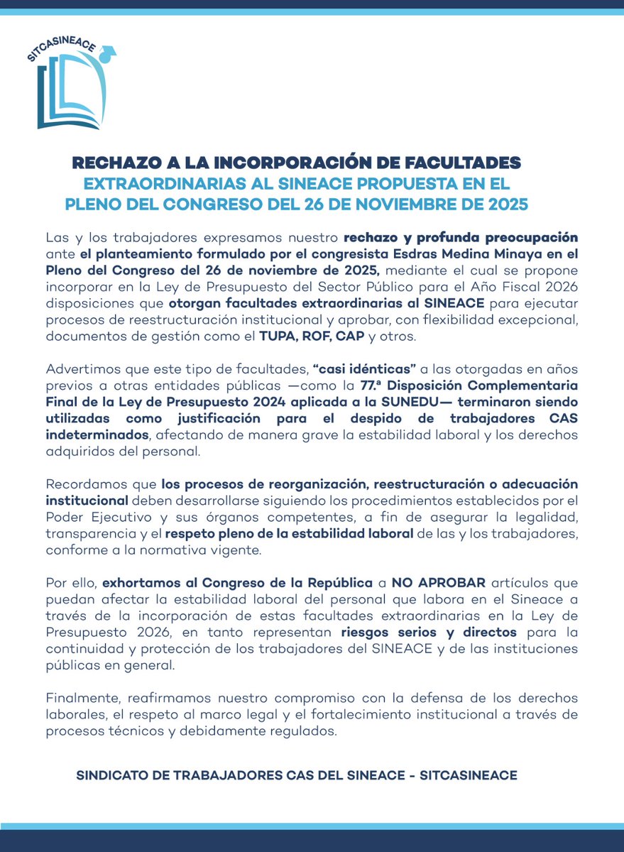 #Alerta en <a href="/SineacePeru/">Sineace</a> qué está pasando <a href="/JuanBurgos2021/">Juan Burgos - Congresista de la República 🇵🇪</a>