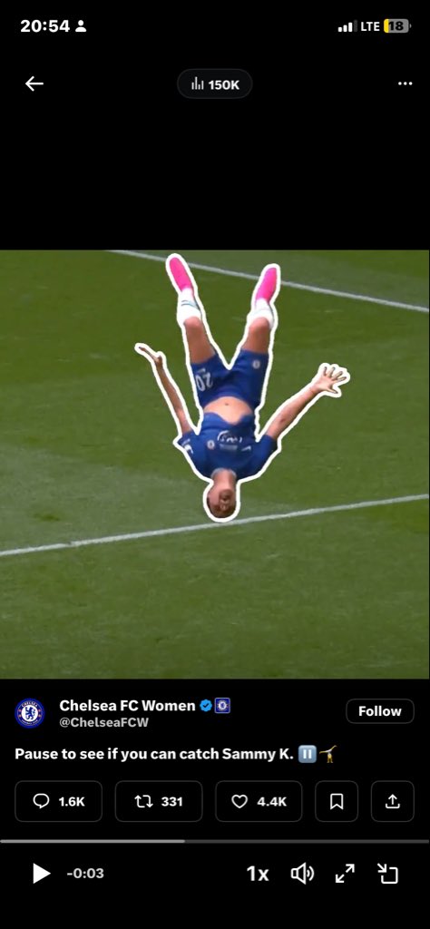 iamEnddy's tweet photo. @ChelseaFCW 😎😎😎 https://t.co/o8Wcd14xuH