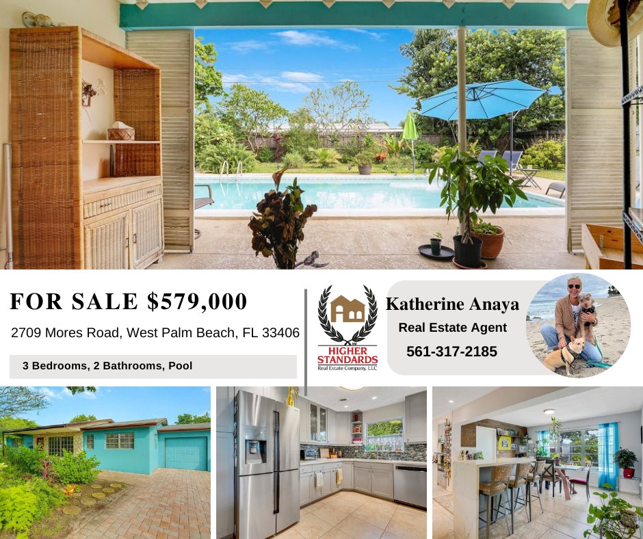 HSRealEstateCo's tweet image. Located in the sought after neighborhood of Bahama Heights, this wonderful home offers comfort, style and functionality. Highlights include a fantastic kitchen ideal for cooking and entertaining, plus an incredible backyard with a pool call Realtor Katherine Anaya at 561-317-2185