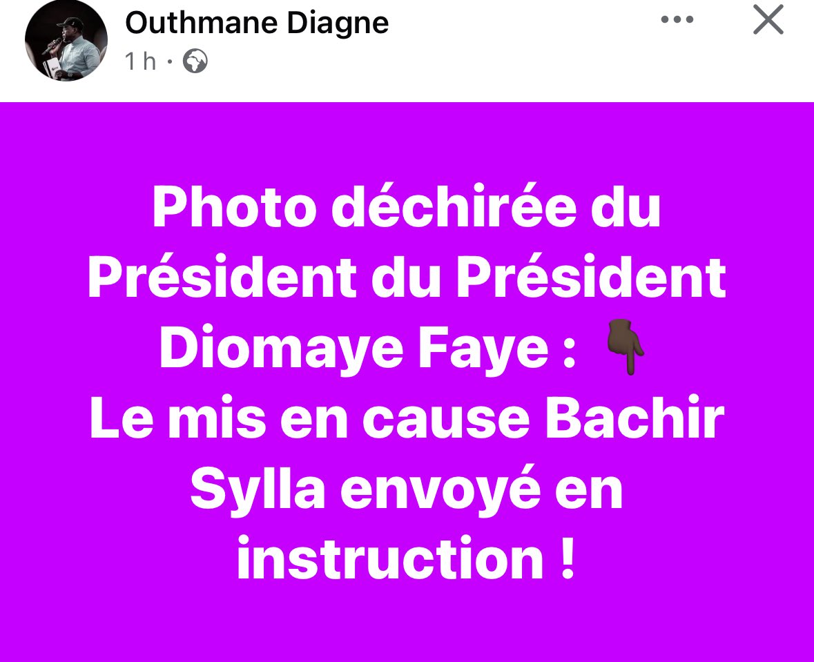 Mr Bachir a déchiré ta photo mais nous, tu as brisé nos cœurs 💔, tu nous a déçu 😞.