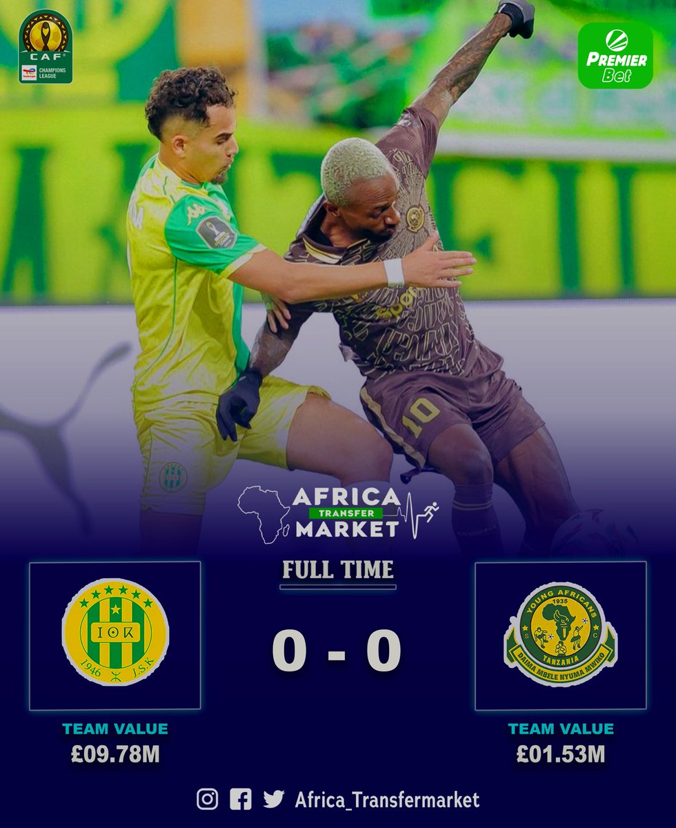 FT: JS Kabylie 0 vs 0 Yanga SC

Powered by @premierbettz 

#africatransfermarket #africatransfermarketchallenge #africa #africatransfer #africaupdate #africatransfersnews #africanfootball #cafcl #cafchampionsleague