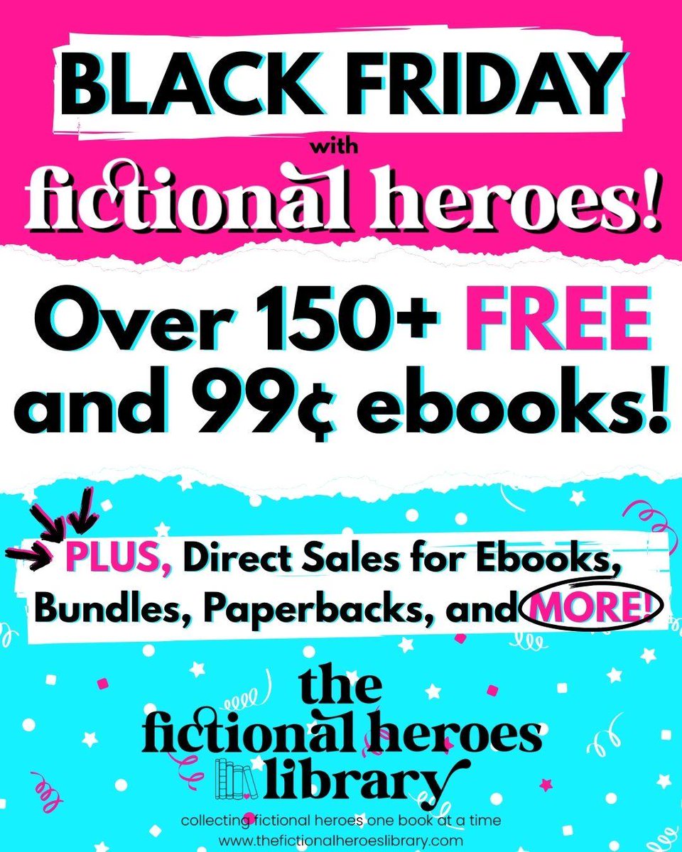 🎄
Are you ready for Black Friday with Fictional Heroes!

150+ F-R-E-E and 99¢ ebooks, plus direct sales for ebooks, audiobooks, paperbacks, and more!

Get the deals here: thefictionalheroeslibrary.com/black-friday
