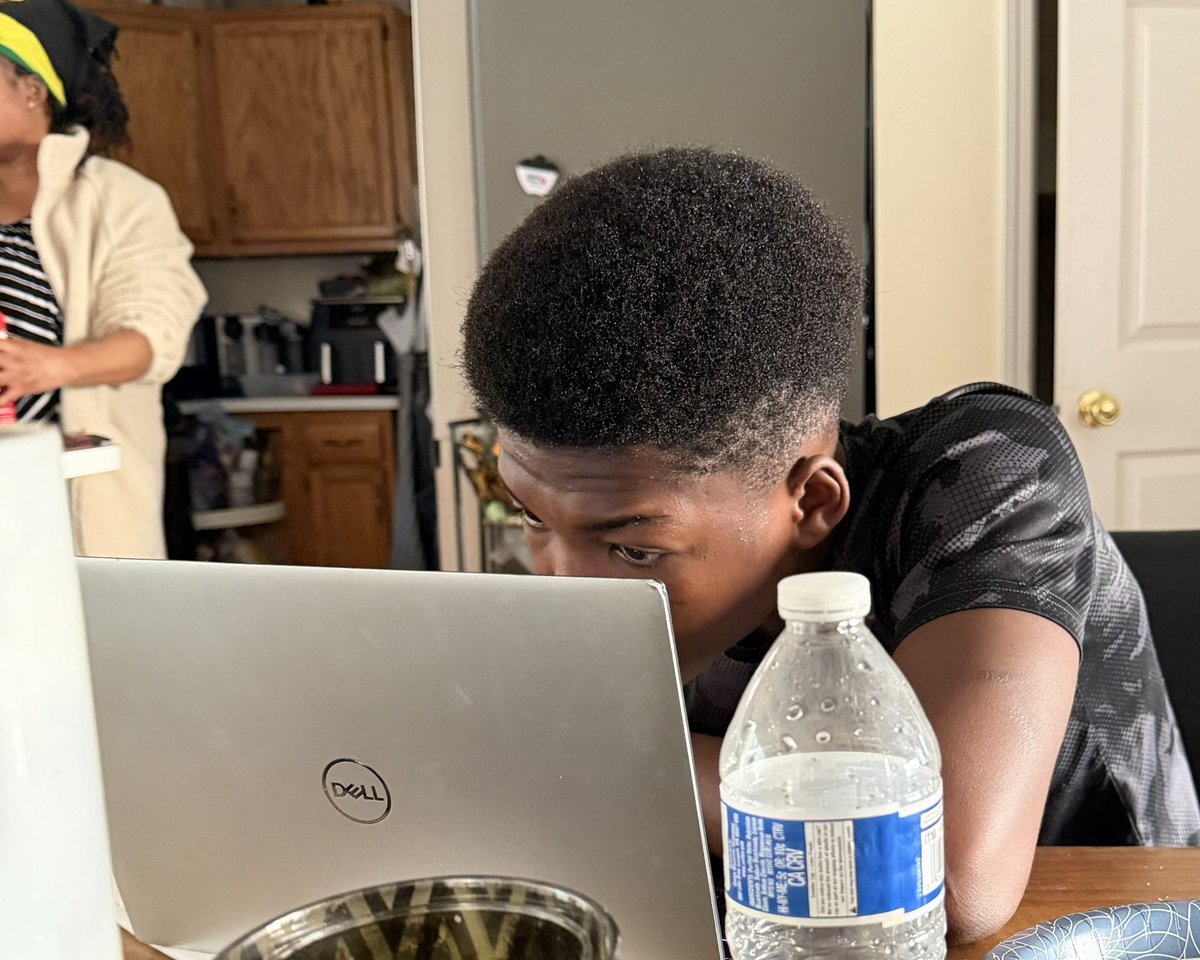 Update: helped him make his first daytrade this morning and he’s up $23. He’s all the way locked in now