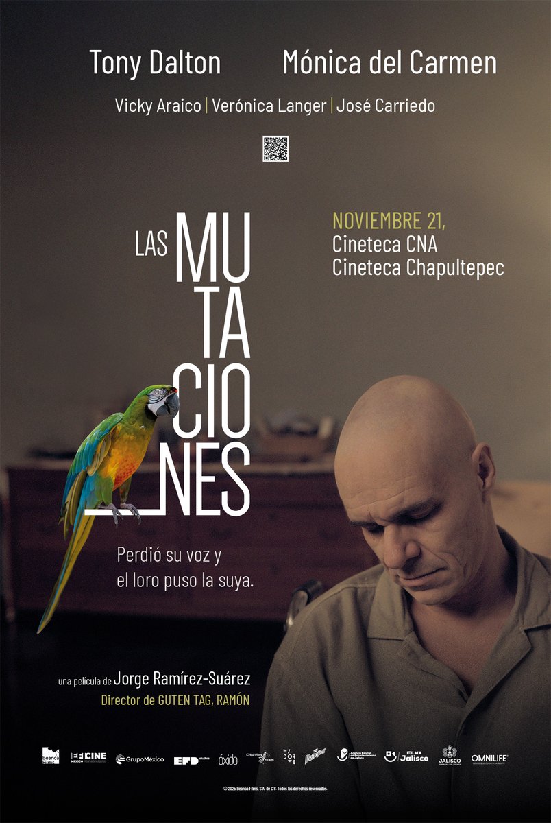 #Estreno 🎬 

Luego de ser presentada en el <a href="/FICM/">Morelia Film Fest</a> 2024, LAS MUTACIONES (2024), de Jorge Ramírez-Suárez, llega a Cineteca de las Artes 🟣 y Cineteca Chapultepec 🟢.

Con tintes de comedia, la cinta sigue la historia de Raúl, un abogado, quien, tras una cirugía de emergencia,