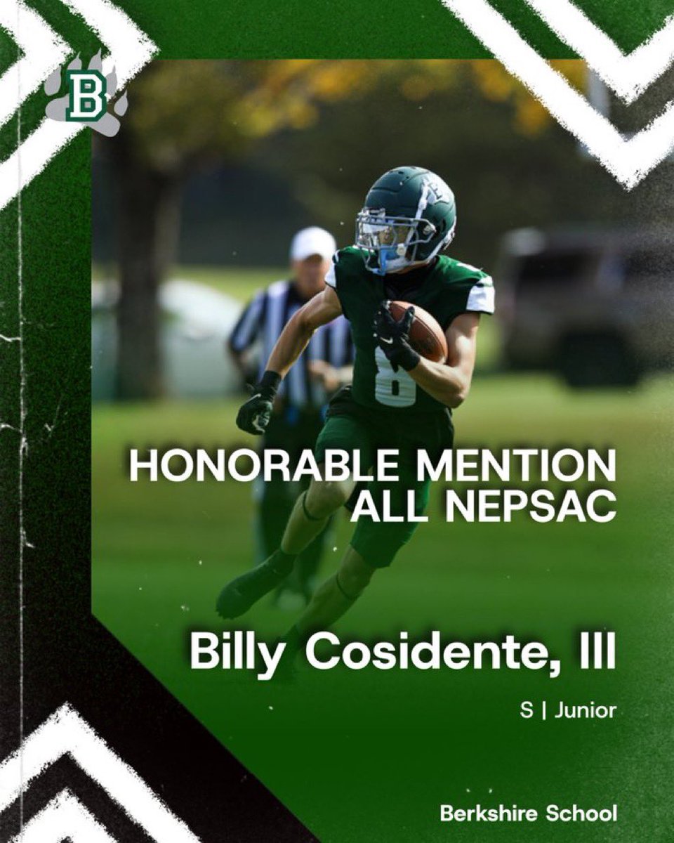 billycosidente's tweet photo. Blessed to be named All-NEPSAC Honorable Mention!! Huge off season in the way. 

@JoeMento @tscary @BerkFootball @Coach_Espo @DBCoachE @VAPORTRAIL2471 https://t.co/HM2AbAVv8k