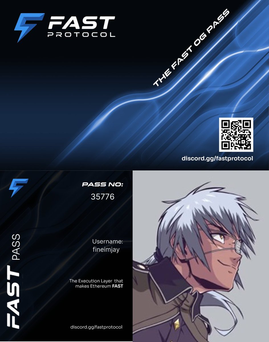 Early into @fast_protocol with a Fast OG Pass.

Infra backed by a16z CSX, focused on preconfirmations and FAST

execution on Ethereum.

Get in here: discord.gg/fastprotocol