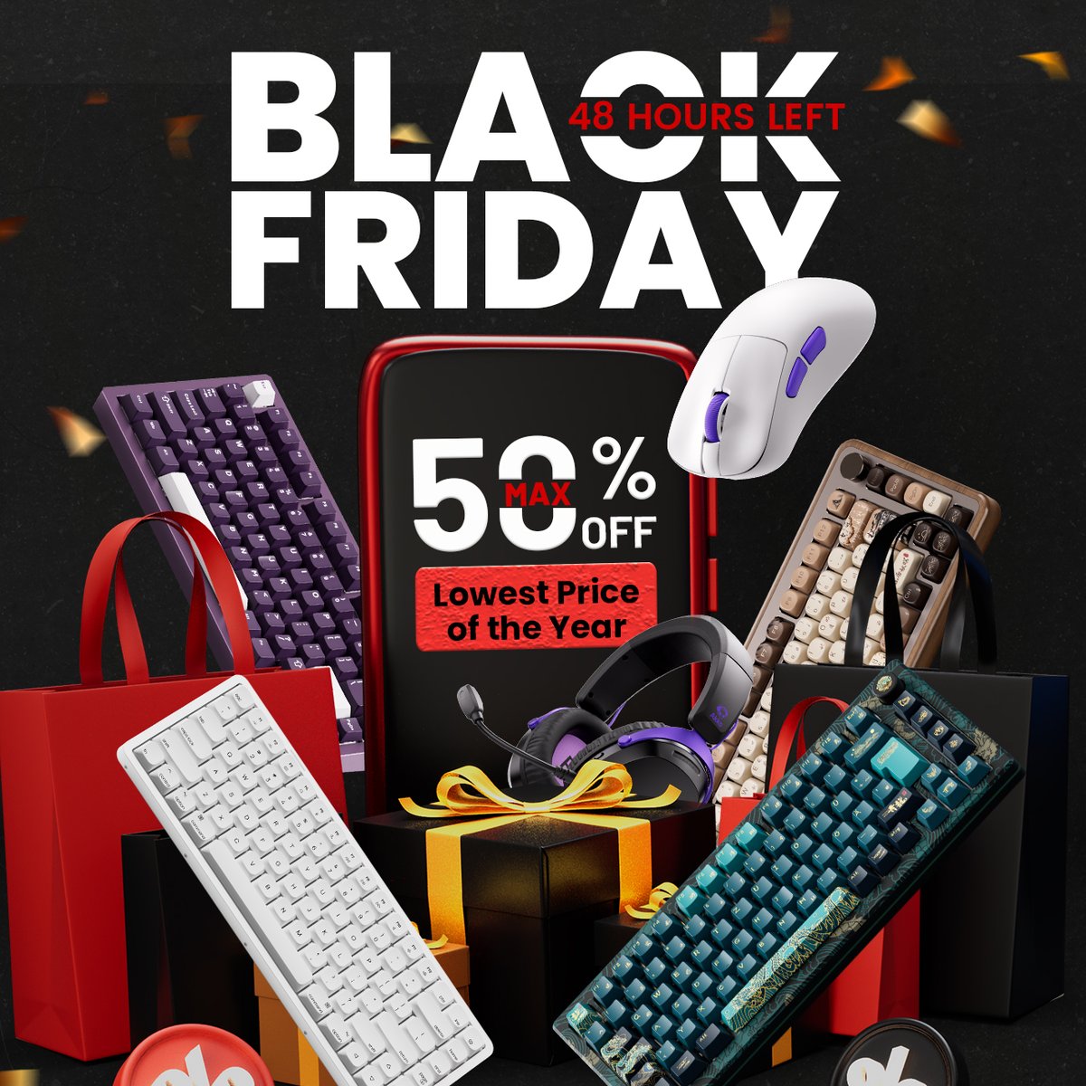 akkogear_de's tweet photo. Black Friday ๐๐ง๐๐ฌ ๐ข๐ง ๐๐ ๐ก๐จ๐ฎ๐ซ๐ฌ!
Your final chance to grab Akkoโs best deals of the year โ before theyโre gone for good. โณ
Shop Now ๐
https://t.co/thv4wOx2CP
#BlackFriday #Akko #MechanicalKeyboard #AkkoKeyboard #KeyboardDeal #BlackFriday2025 #BlackFridaySale https://t.co/xfEAzWPDa9