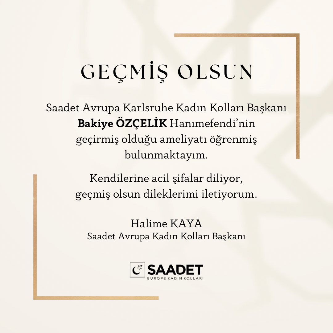 GEÇMİŞ OLSUN