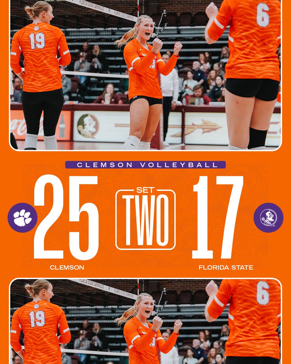 ClemsonVB's tweet image. Momentum in set two. 

#OwnToday