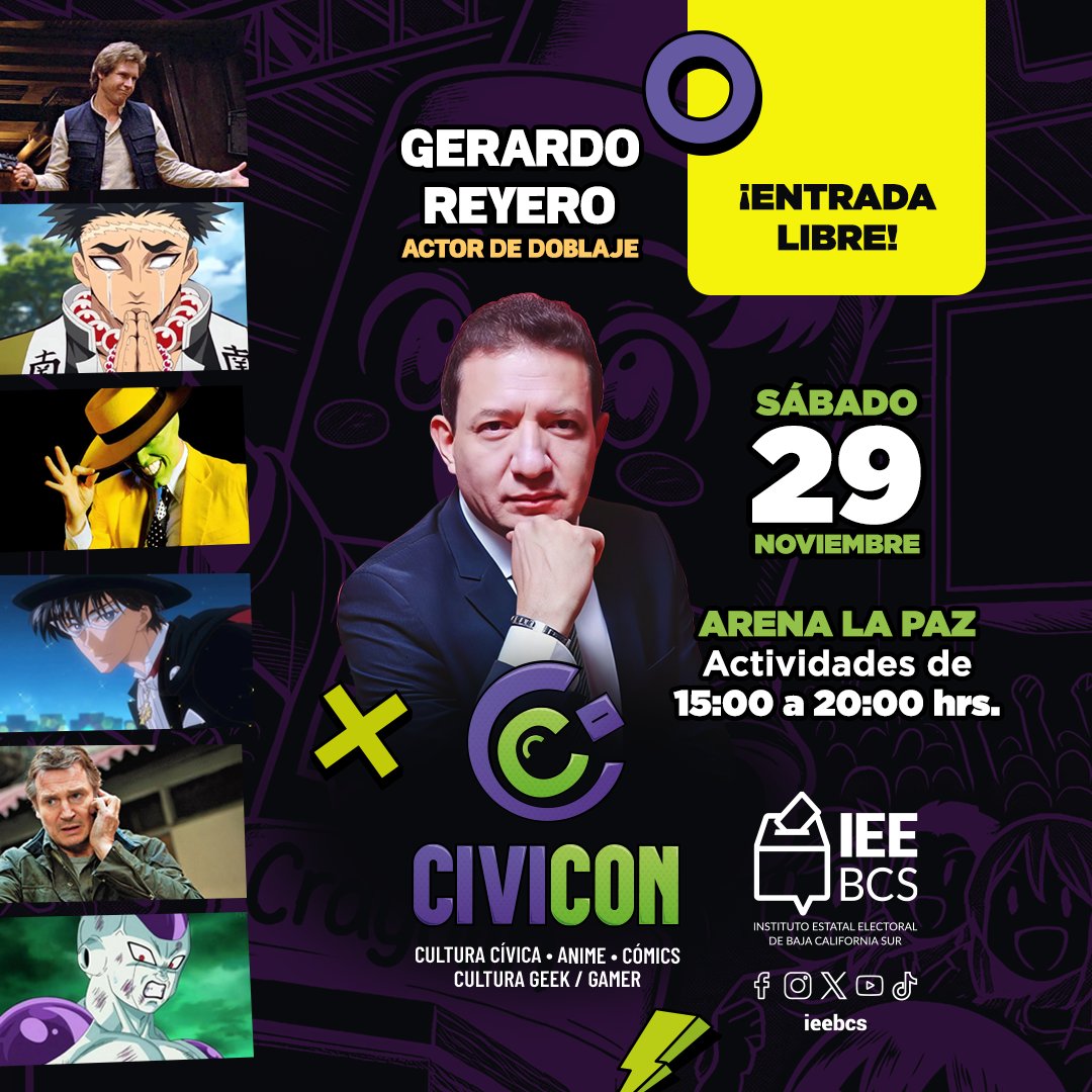 ieebcs's tweet image. ✨Se unen al CIVICON✨

🎉Cristina Hernández y Gerardo Reyero

👉Tenemos una cita el 📅 29 de noviembre a las ⏰3:00 de la tarde en la 📍Arena La Paz.

🎤 Con la conducción de Bill Dragon y Brayan Alexis.

☝ENTRADA LIBRE