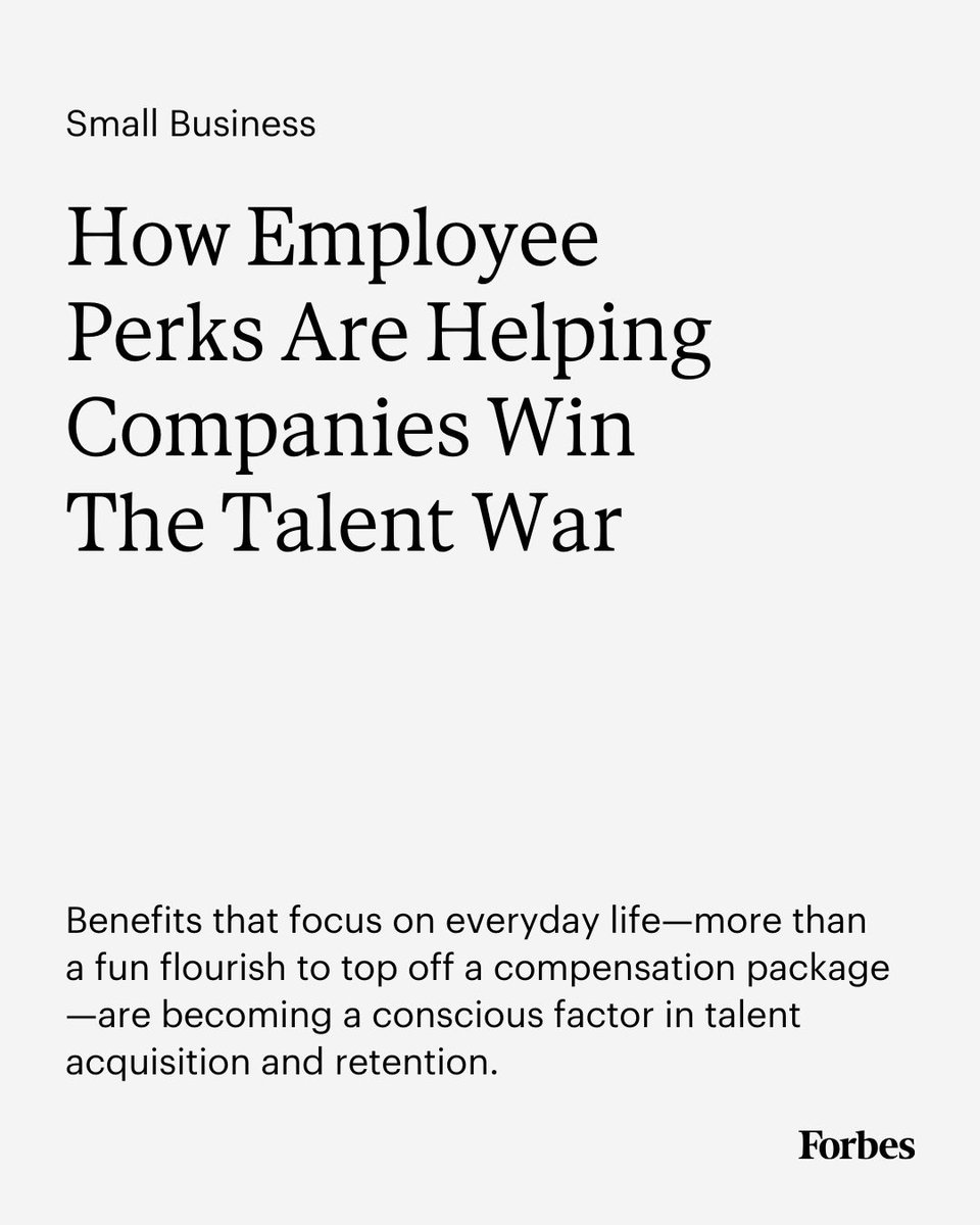 If you want to retain your top performers heading into 2026, you need to integrate affordable, meaningful perks into your talent acquisition and retention strategy. Learn how: forbes.com/sites/serenity…