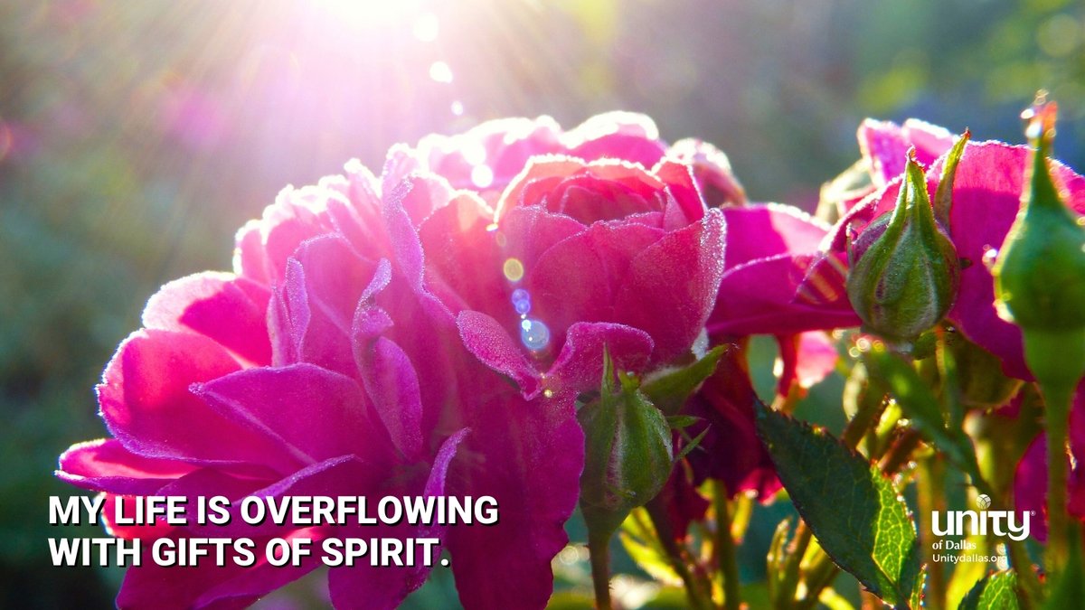 UnityDallas's tweet image. Prosperity

“MY LIFE IS OVERFLOWING WITH GIFTS OF SPIRIT. ” - Dailyword.com
#DailyWord #Unity #UnityDallas #Prosperity