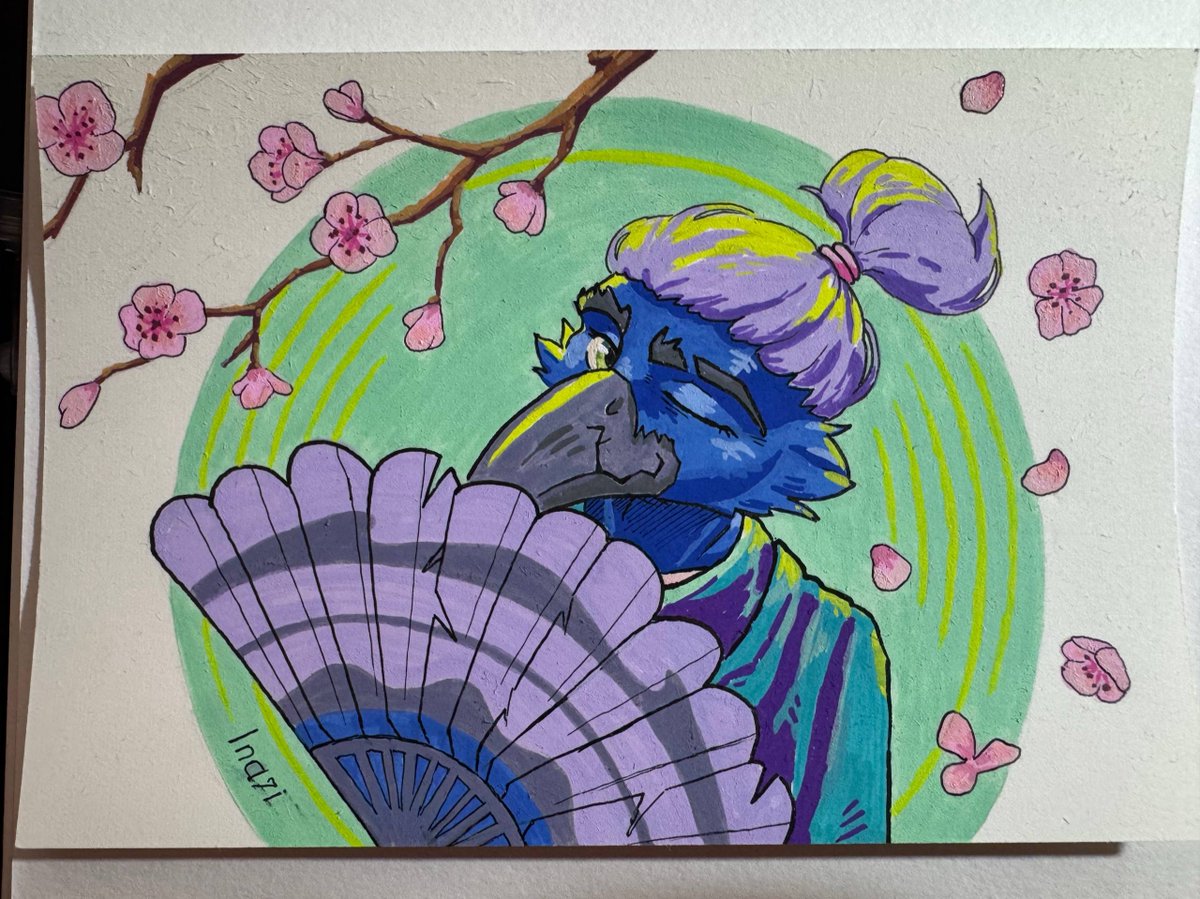 CuteRaccoo's tweet image. Japanese birb 🪶
#acrylicmarkers #traditionalart #furry #furryart #japan #bird